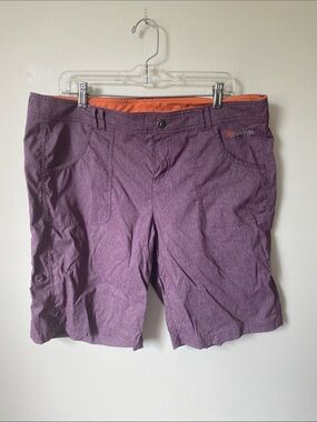 Cloudveil Women's Purple Cargo Shorts with Orange Waistband